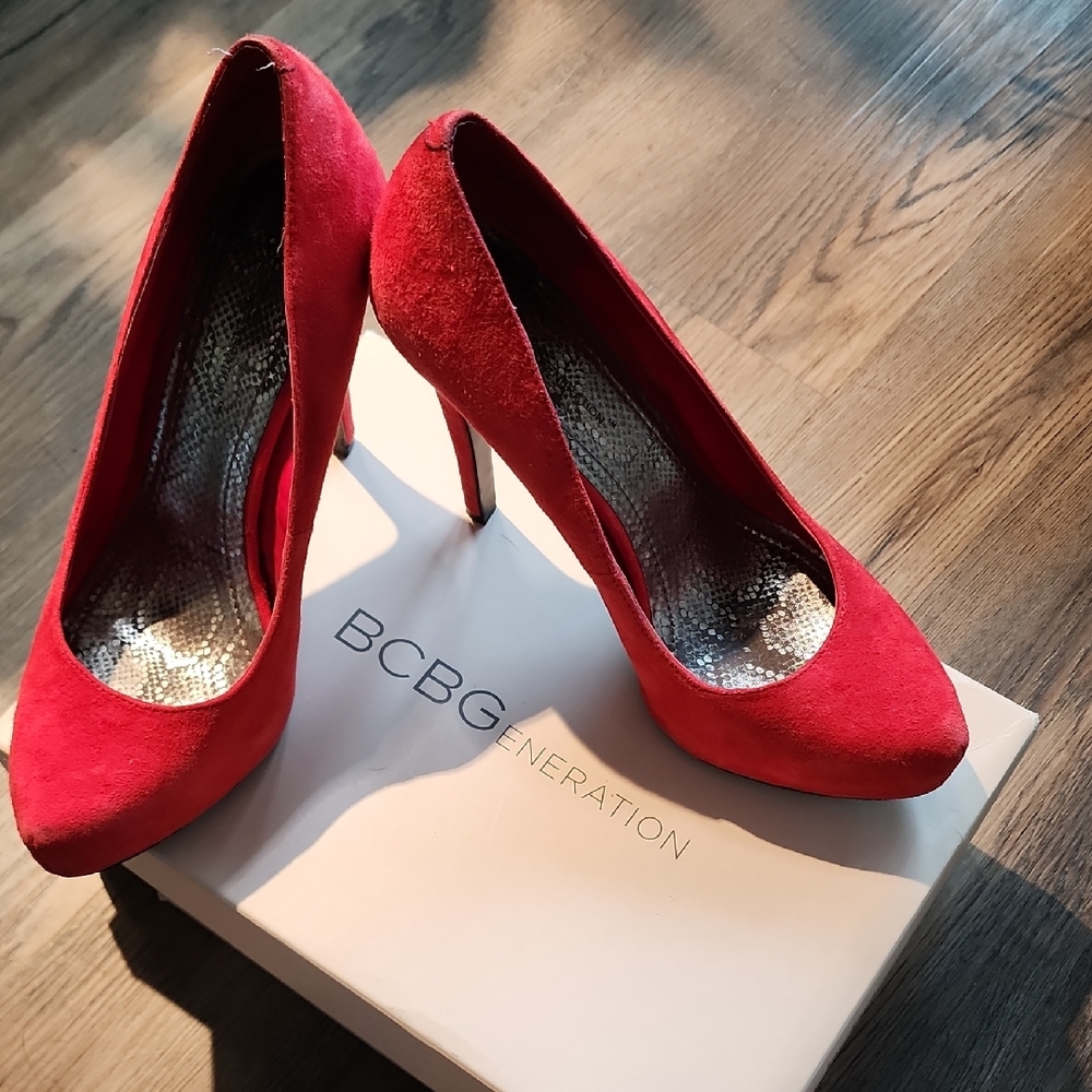 BCBGeneration Vibrant Red Heels